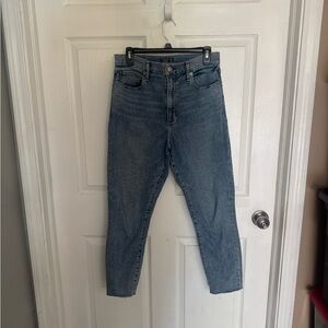 Abercrombie & Fitch Light Blue Cropped Jeans